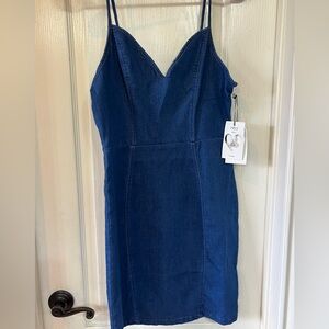 Women’s blue denim dress , new with tags !